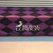 Table Cloth black and purple checked