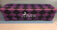 Table Cloth black and purple checked