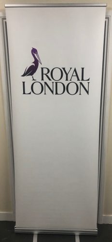 WHITE RLI PULL UP BANNER