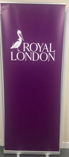 PURPLE RLI PULL UP BANNER