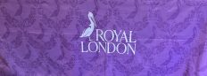purple patterned table cloth