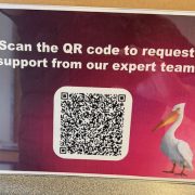 .QR Code poster A4 With stand