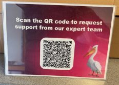 .QR Code poster A4 With stand